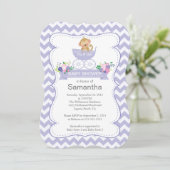 チェバンキー・イン・ベビーカー 女の子のベビーシャワー 招待状 (スタンド正面)