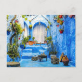 チェフチャウエンブルーシティモロッコオイル絵画ボホ シーズンポストカード (正面)
