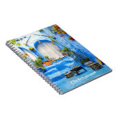 チェフチャウエンブルーシティモロッコオイル絵画ボホ ノートブック (右側)