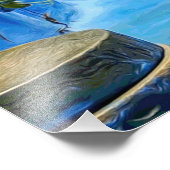 チェフチャウエンブルーシティモロッコオイル絵画ボホ フォトプリント            (角)