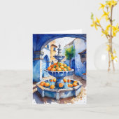 チェフチャウエンモロッコオレンジ色の噴水の色 カード (黄色い花)