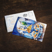 チェフチャウエンモロッコ噴水色はがき 招待状