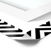 チェブロンクーブイエローレッドティーポット ポスター (コーナー)