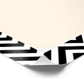 チェブロンフローラル トリプル ティーポット ポスター (コーナー)