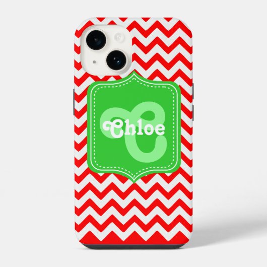 チェブロン カスタム モノグラム Chloe iPhoneケース (裏面)