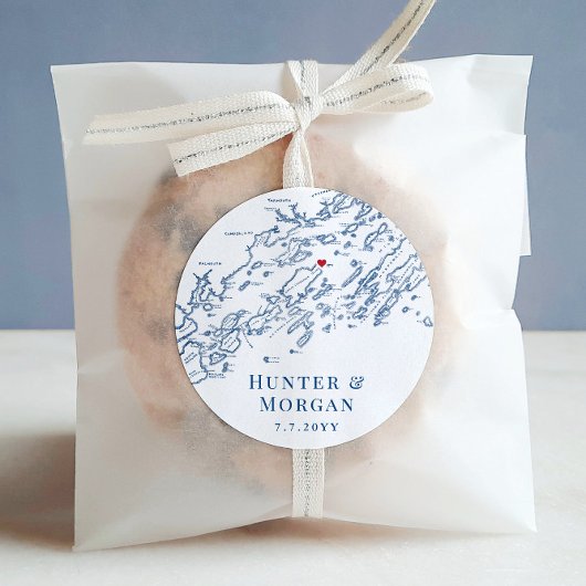 チェベハーアイランドメーンマップ結婚式の引き出物 ラウンドシール