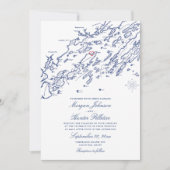 チェベハーギアイランドマップ結婚式招待状メイン (正面)