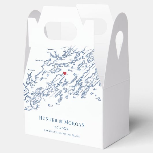 チェベハーギアイランドメーンディスティネーションウェディングエレガント フェイバーボックス (オープン)