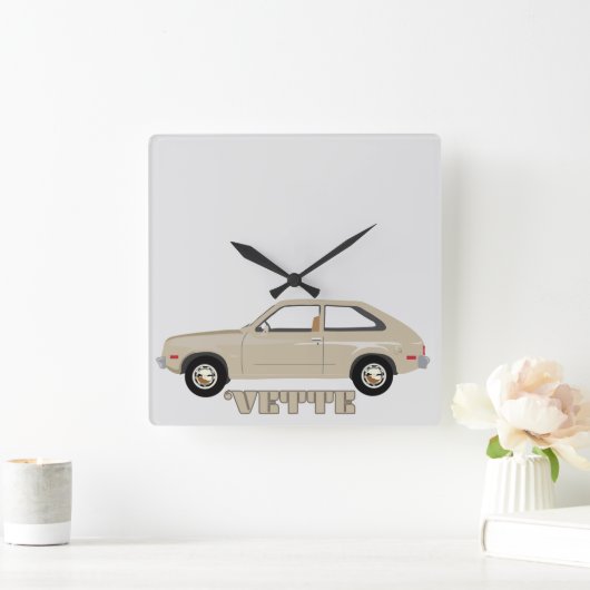 チェボレットチェヴェッテヴェッテレトロクラシック車 スクエア壁時計 (ホーム)