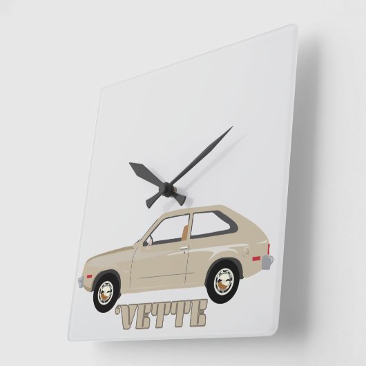 チェボレットチェヴェッテヴェッテレトロクラシック車 スクエア壁時計 (傾斜)