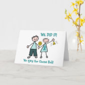 チェモベル卵巣がんティール(緑がかった色) カード (黄色い花)