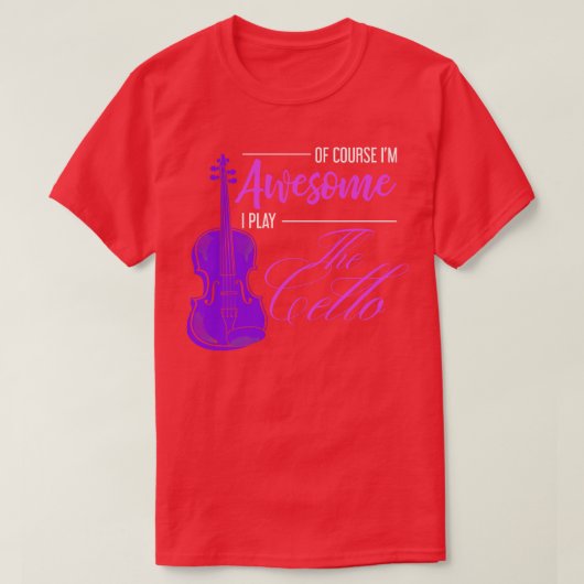チェリおもしろいスト引用文音楽チェロ Tシャツ (デザイン正面)