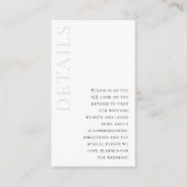 チェリエレガントーズシンプルQRコードの結婚詳細 エンクロージャーカード (正面)