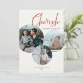 チェリッシュフォームフォトレッドアイボリーホリデーカード シーズンカード (スタンド正面)