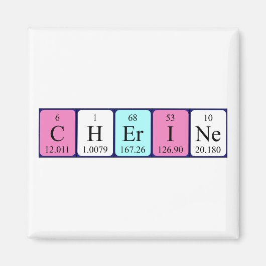 チェリン周期表名磁石 マグネット (正面)