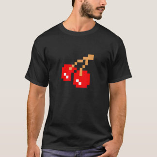 チェリーさくらんぼピクセル8ビットアーケードゲームマッチングC Tシャツ
