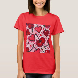 チェリーとハート Tシャツ