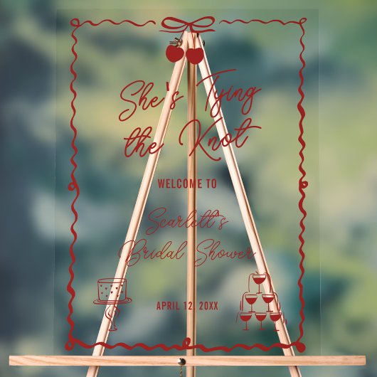 チェリーの結婚式 ウェルカム 花嫁の友達たちの楽しいお茶会 アクリルサイン