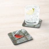 チェリーウィンター（鳥）ショウジョウコウカンチョウコルクコースター コースター (右側)