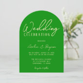 チェリーエレガントと森の緑の写真結婚 招待状 (スタンド正面)