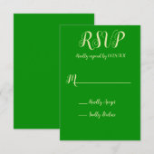 チェリーエレガント&フォレストグリーン結婚ズ 出欠カード (正面/裏面)