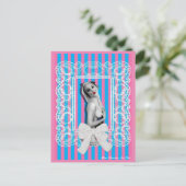 チェリーオーレイトアユトショップかわいいレトロピンアップガール ポストカード (スタンド正面)