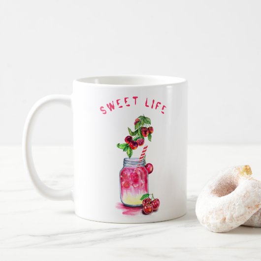 チェリーカクテル コーヒーマグ コーヒーマグカップ (ドーナツ)
