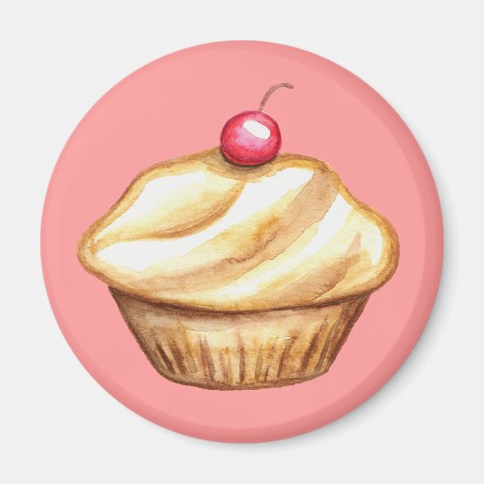 チェリーカップケーキマグネット マグネット (正面)