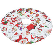 チェリーカラフルサンタクロースのクリスマスのファンキー気分 ブラッシュドポリエステルツリースカート (アングル)