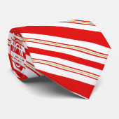 チェリーキャンディストライプーフェスティバル赤と白 ネクタイ (ロール)