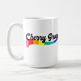 チェリーグローブ・ファイアーアイランドNY虹ロゴLGBTQ コーヒーマグカップ