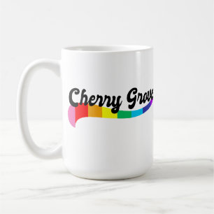 チェリーグローブ・ファイアーアイランドNY虹ロゴLGBTQ コーヒーマグカップ