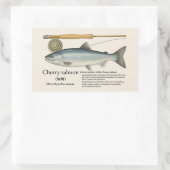 チェリーサーモン (Oncorhynchus masou) – English 長方形シール (バッグ)