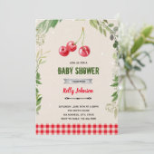 チェリーシャワー誕生日招待状 招待状 (スタンド正面)