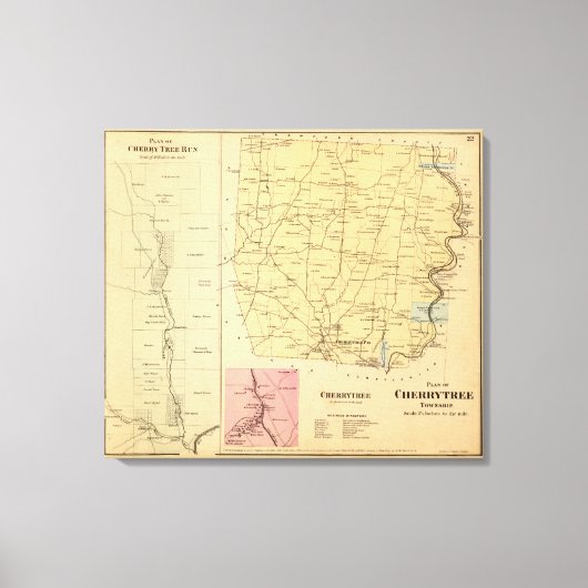 チェリーツリータウンシップ キャンバスプリント (正面)