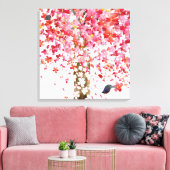 チェリーツリーバードのキャンバス キャンバスプリント (インサイチュ (リビング))
