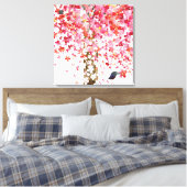チェリーツリーバードのキャンバス キャンバスプリント (インサイチュ (寝室))