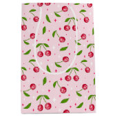 チェリーディスコボールパターン ミディアムペーパーバッグ (正面)