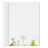 チェリートマトのベズルのハーブの水彩画の庭の芸術 (内側 (右))