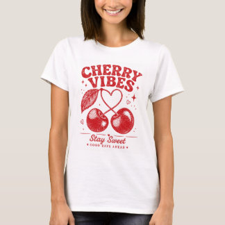 チェリーバイブス レトログラフィックTシャツ Tシャツ