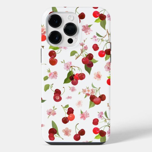 チェリーパターン1 iPhoneケース (裏面)