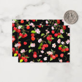 チェリーパターン2 ノートカード (正面/裏面インサイチュ)