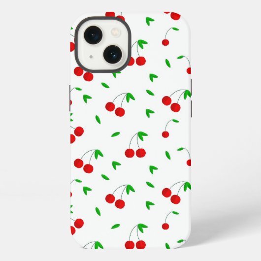 チェリーパターン、人気のデザイン、 iPhoneケース (裏面)