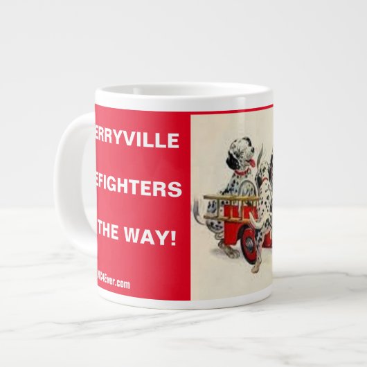 チェリービル消防士が途中で巨大なコーヒーM ジャンボコーヒーマグカップ (正面左)