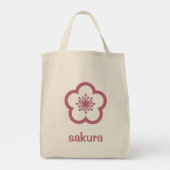 チェリーピンクの桜の花 トートバッグ (裏面)