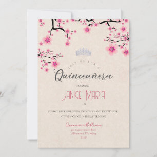 チェリーブロッサム・キンセエラ(Quinceañera)招待状 招待状