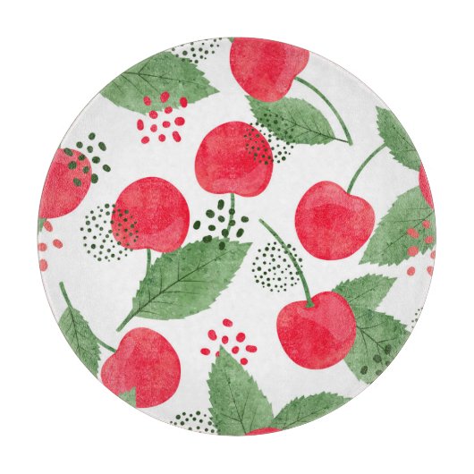 チェリーベリーズ ヴィンテージ, 水彩シームレスパターン カッティングボード (正面)