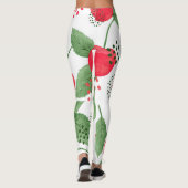 チェリーベリーズ ヴィンテージ, 水彩シームレスパターン。 レギンス (裏面)