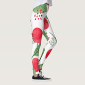 チェリーベリーズ ヴィンテージ, 水彩シームレスパターン。 レギンス (右)