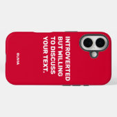 チェリーレッドおもしろ内向的だけど話はします Case-Mate iPhoneケース (裏面 (横))
